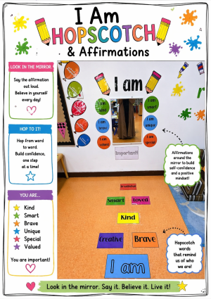 "I am" Hopscotch Activity